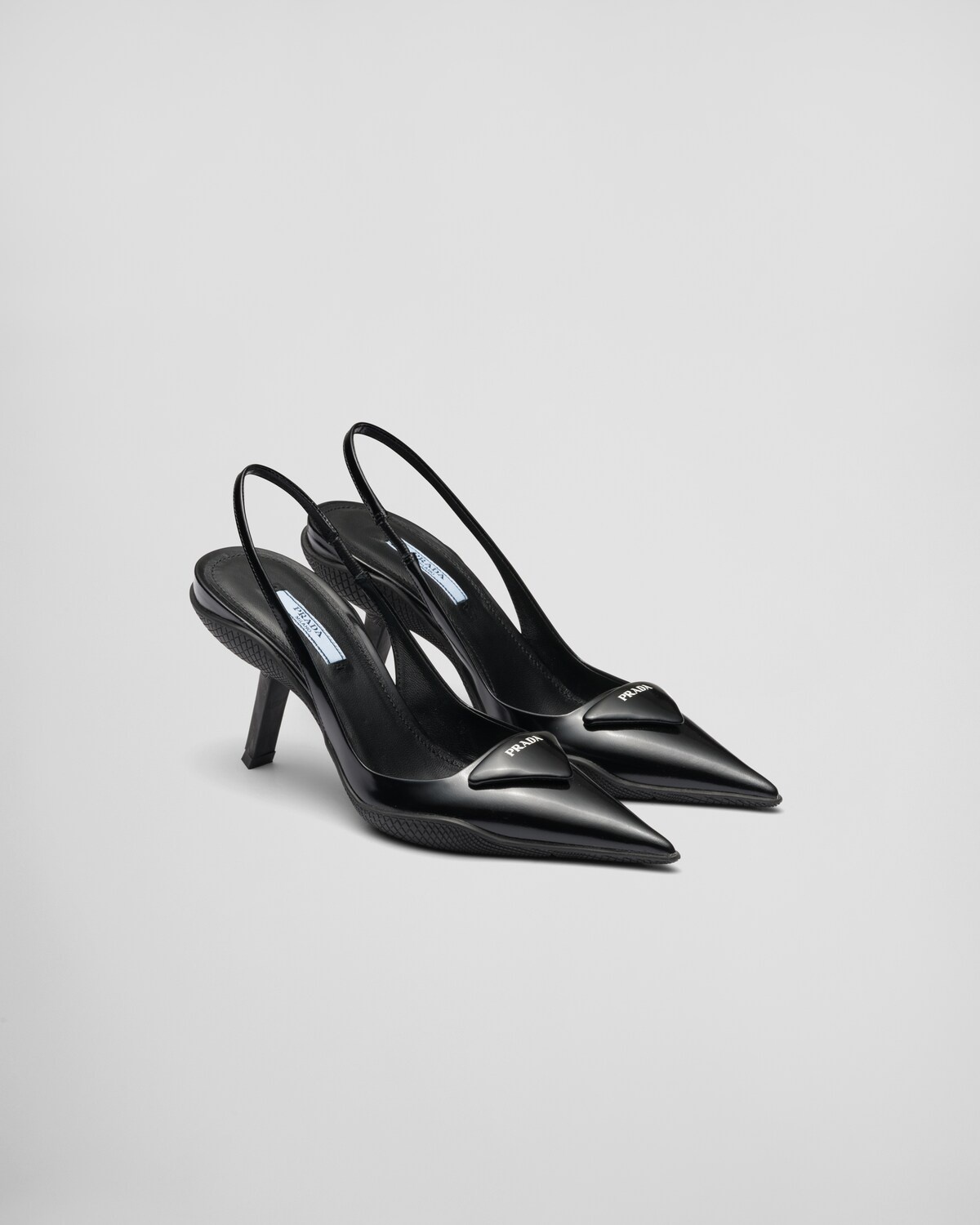 Brushed leather slingback pumps - 2
