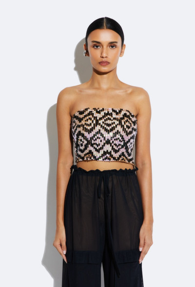LAPOINTE Graphic Sequin Tube Top outlook