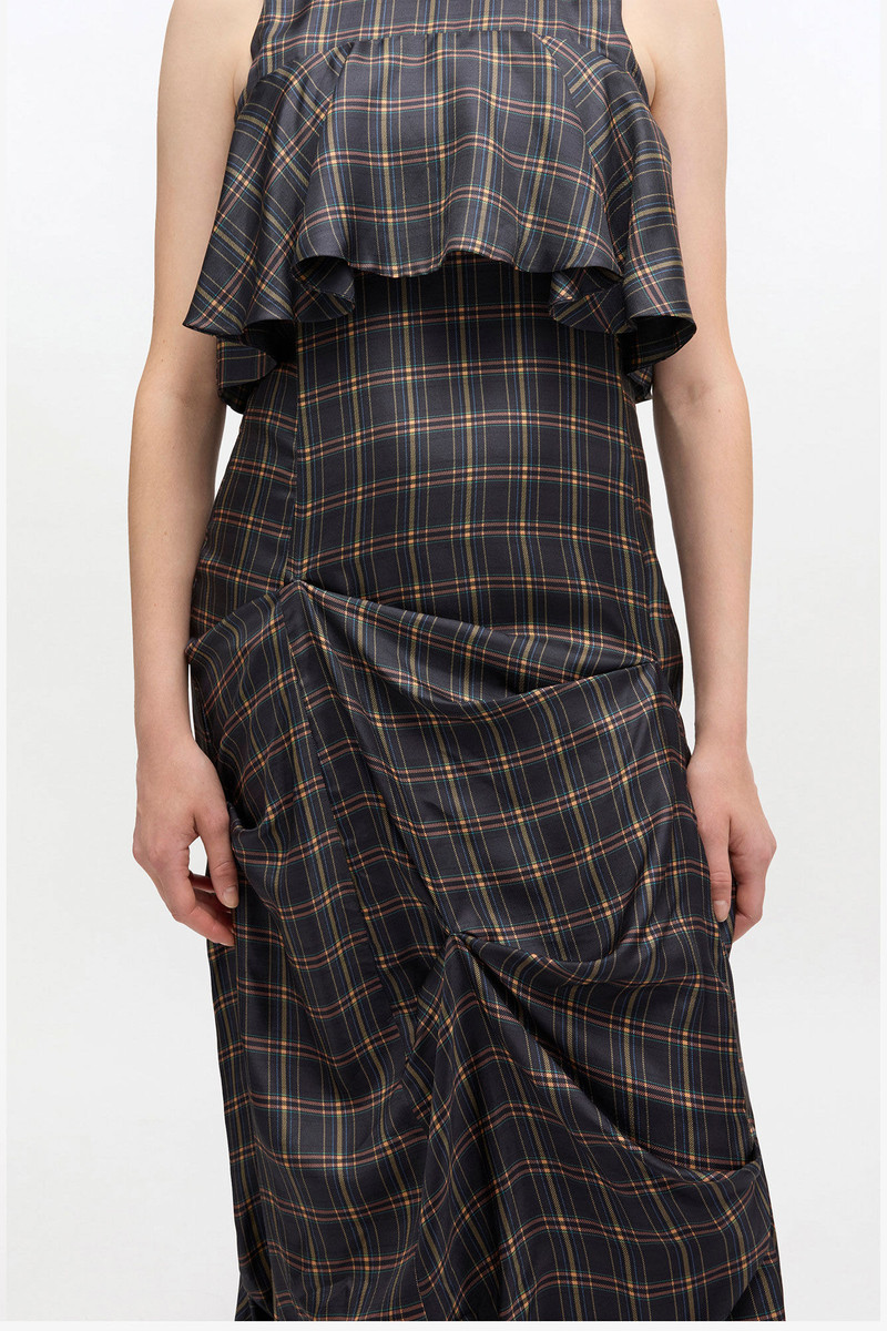 CHECK RUFFLE DRESS 4