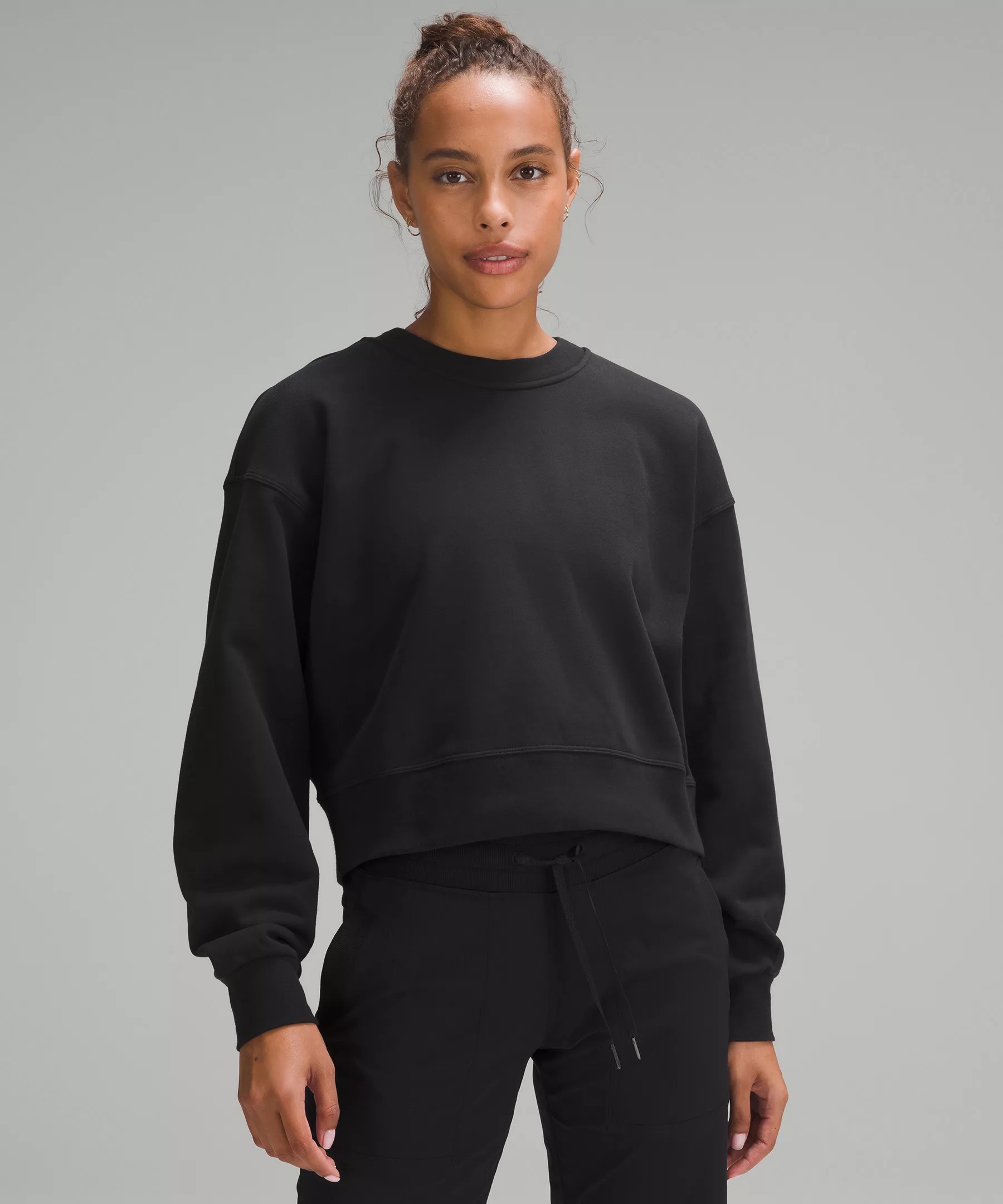 Perfectly Oversized Cropped Crew *French Terry - 1