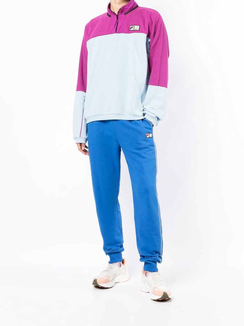 FILA logo-patch half-zip sweater outlook