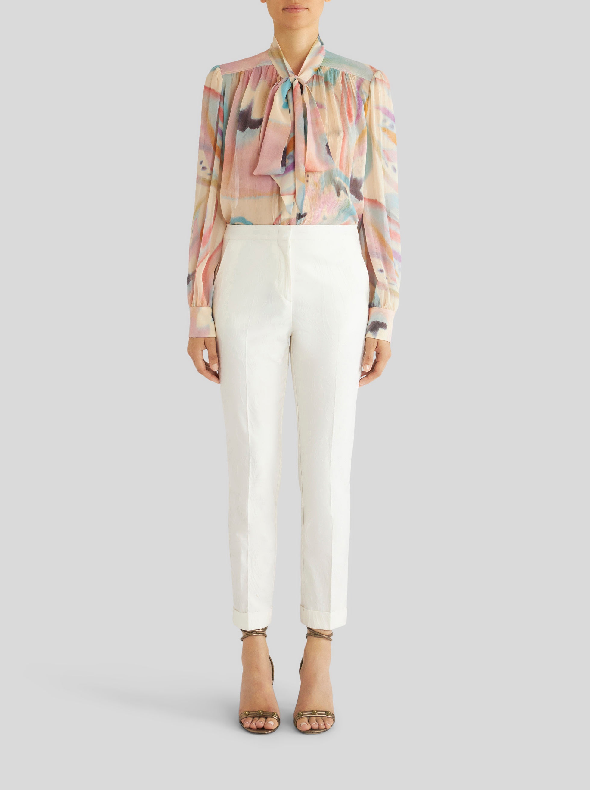TAILORED JACQUARD TROUSERS - 3