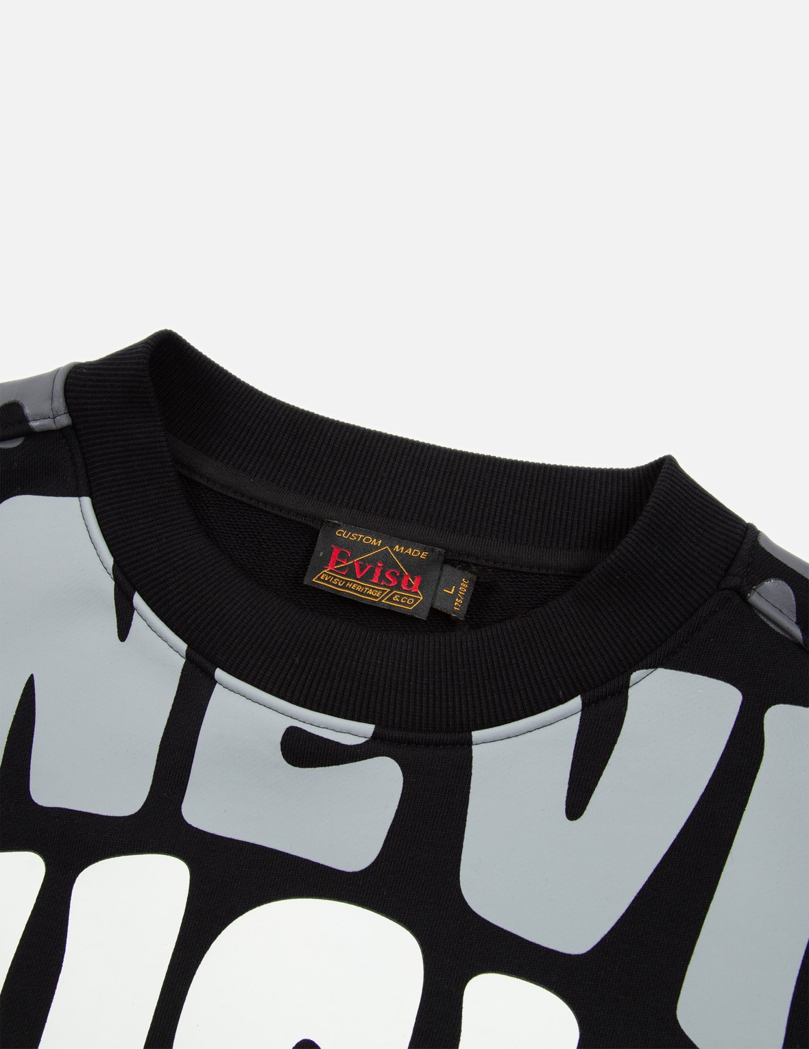 ALLOVER WAVY TEXT PRINT SWEATSHIRT - 8