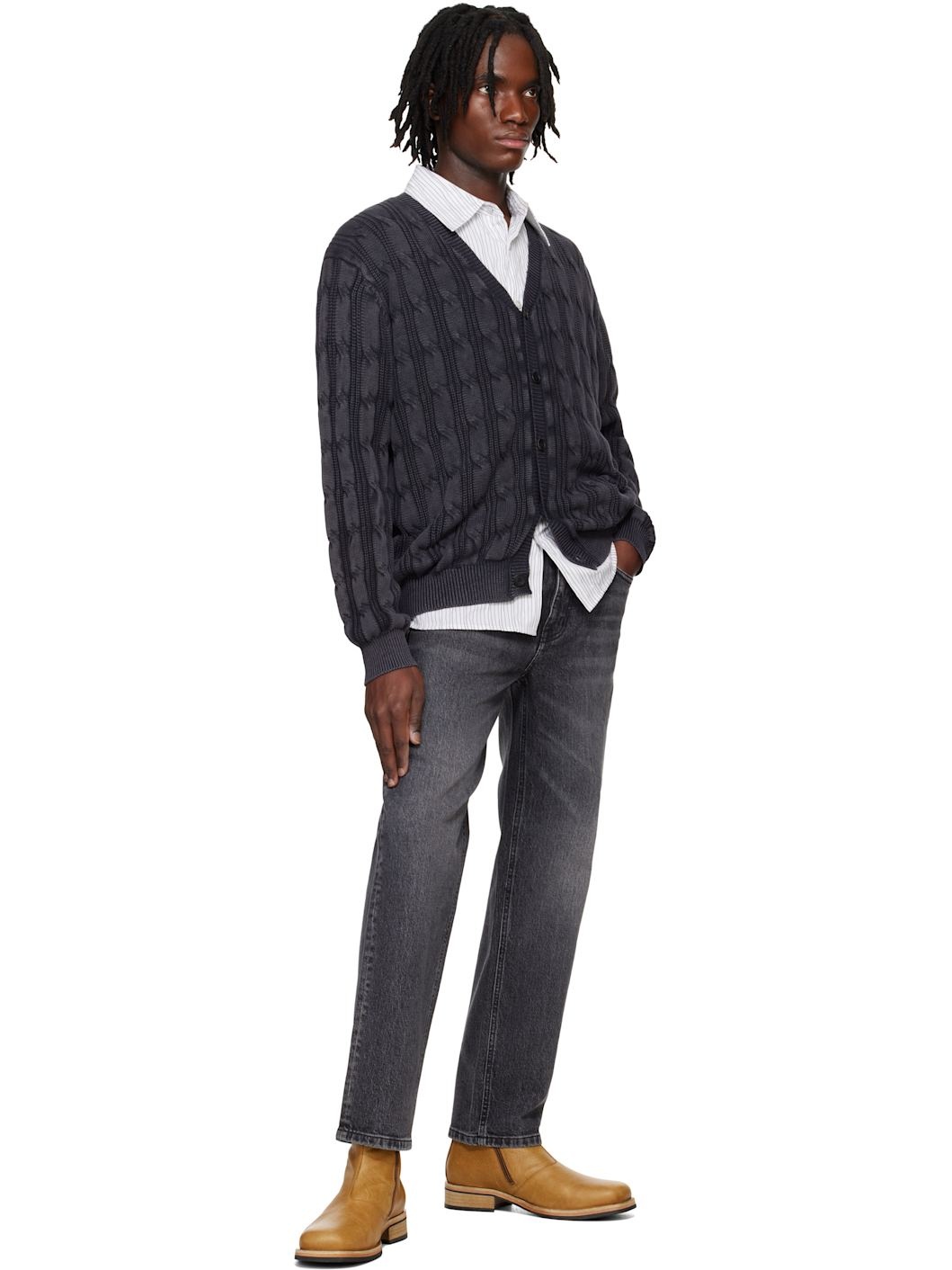 Gray Essential Slim Jeans - 4
