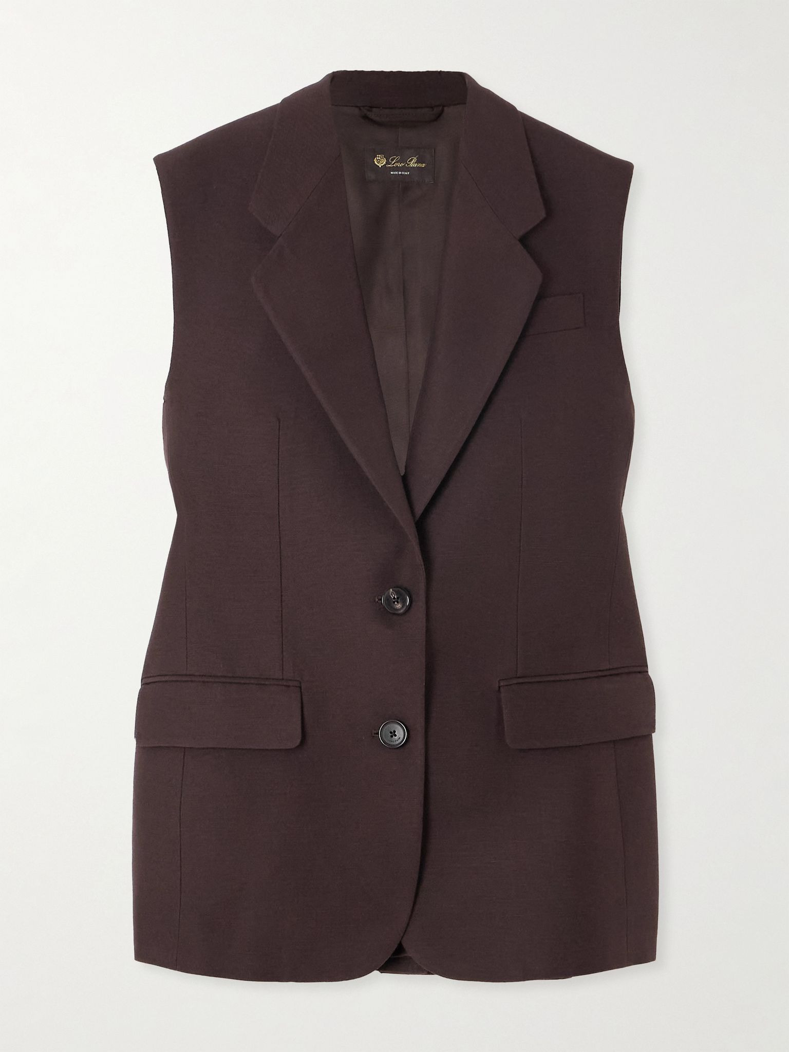 Cedric silk vest Brown - 1