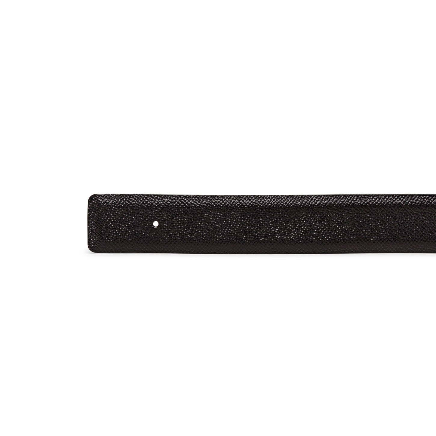 Black Saffiano leather belt strap - 4