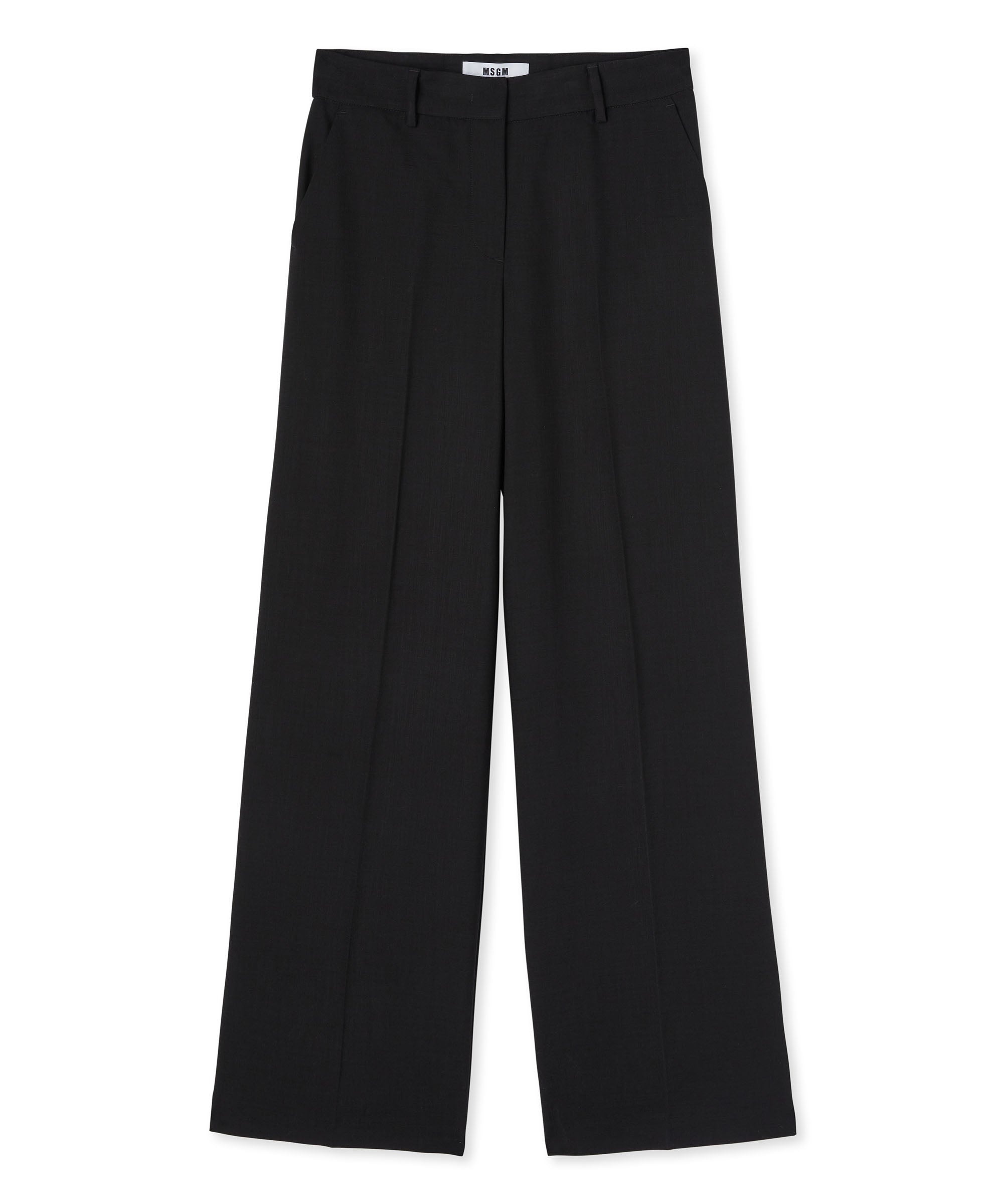 Coarse viscose tailored pants with straight legs - 2