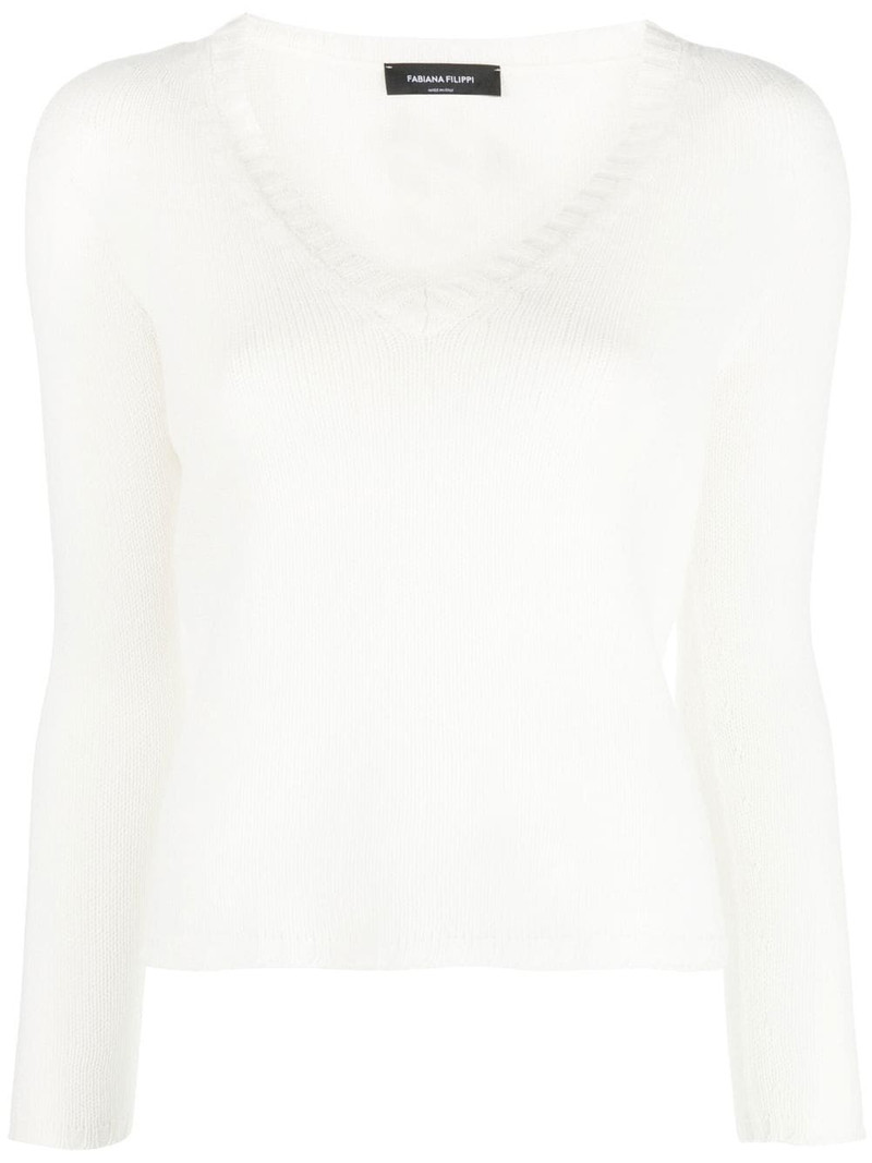 cashmere V-neck jumper 1