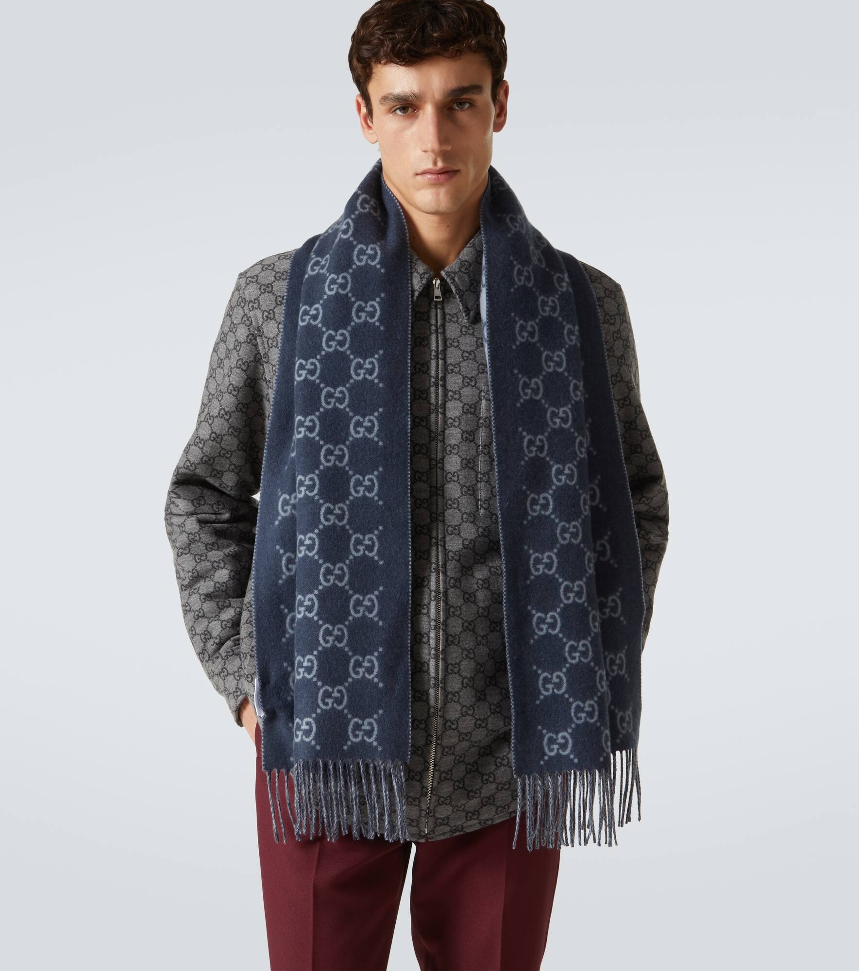 GG cashmere scarf - 2