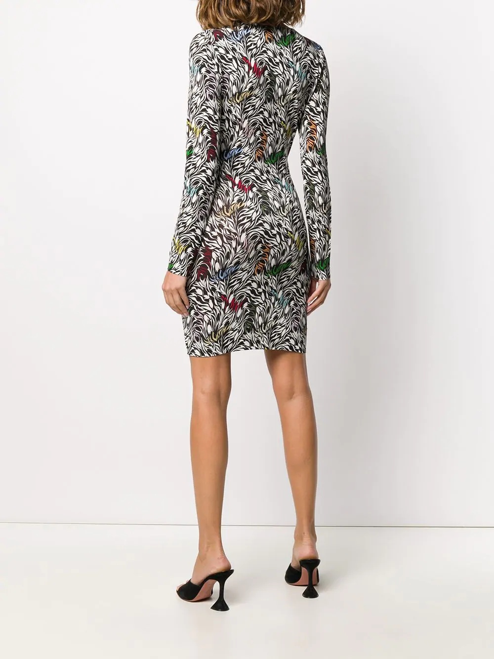 floral-pattern fitted dress - 4