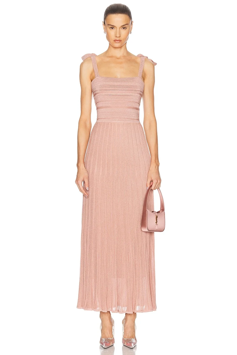 Lucky Metallic Tie Dress - 1