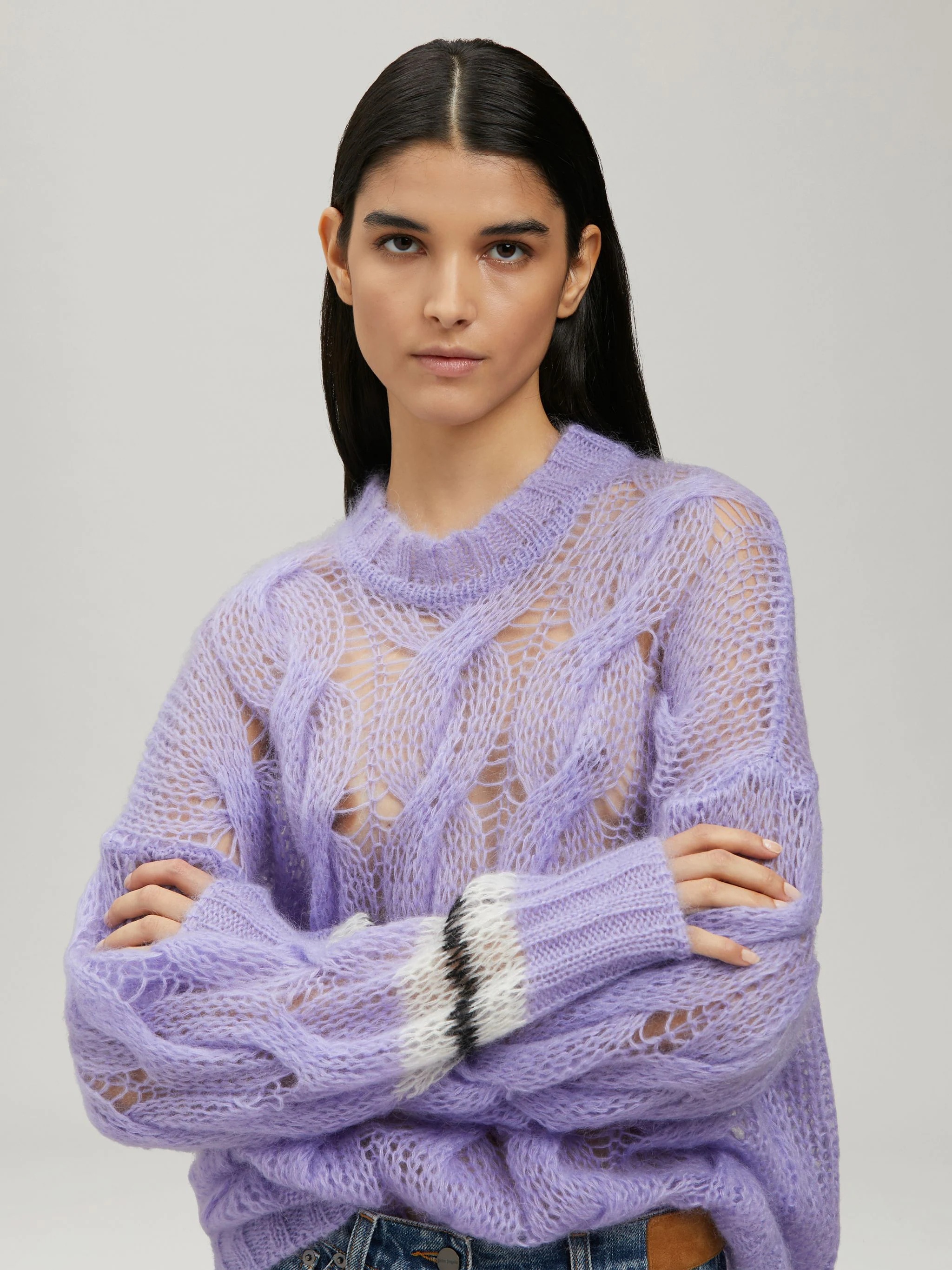 TRACK MOHAIR SWEATER - 6