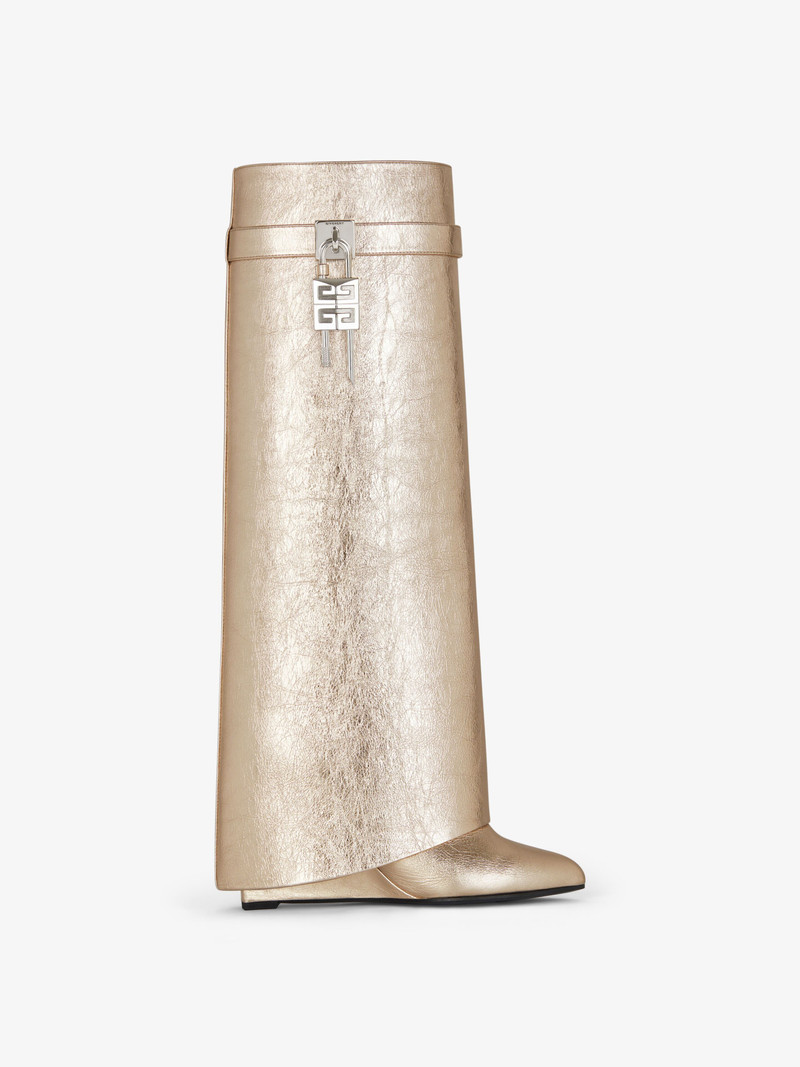 SHARK LOCK BOOTS IN LAMINATED LEATHER - 1