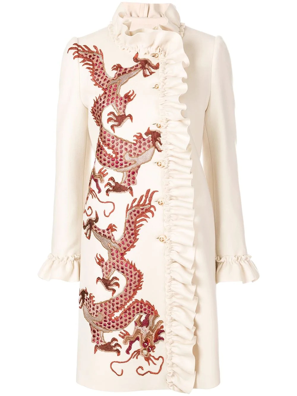 coat with embroidered dragons - 1