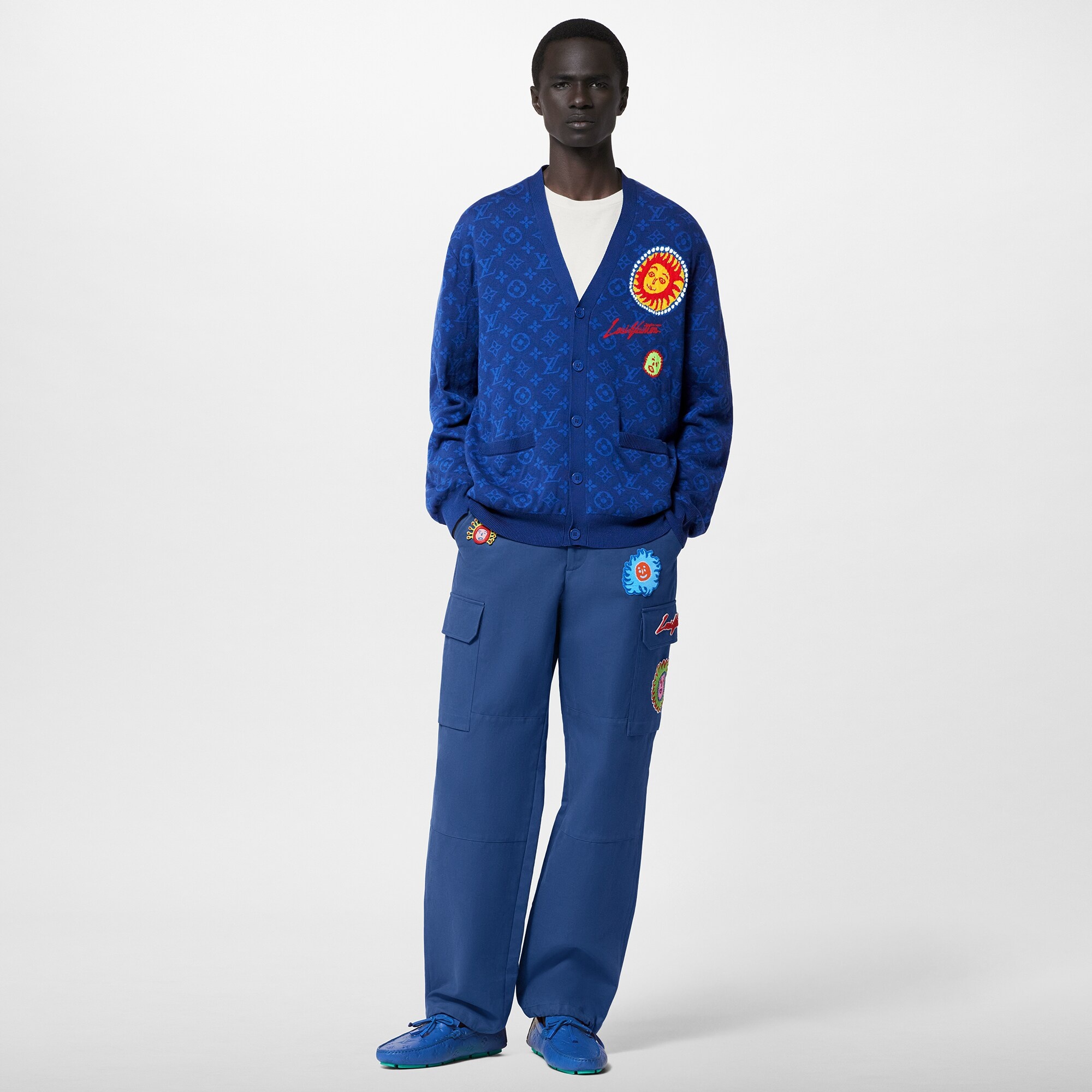 LV x YK Monogram Faces Knitted Cardigan - 2