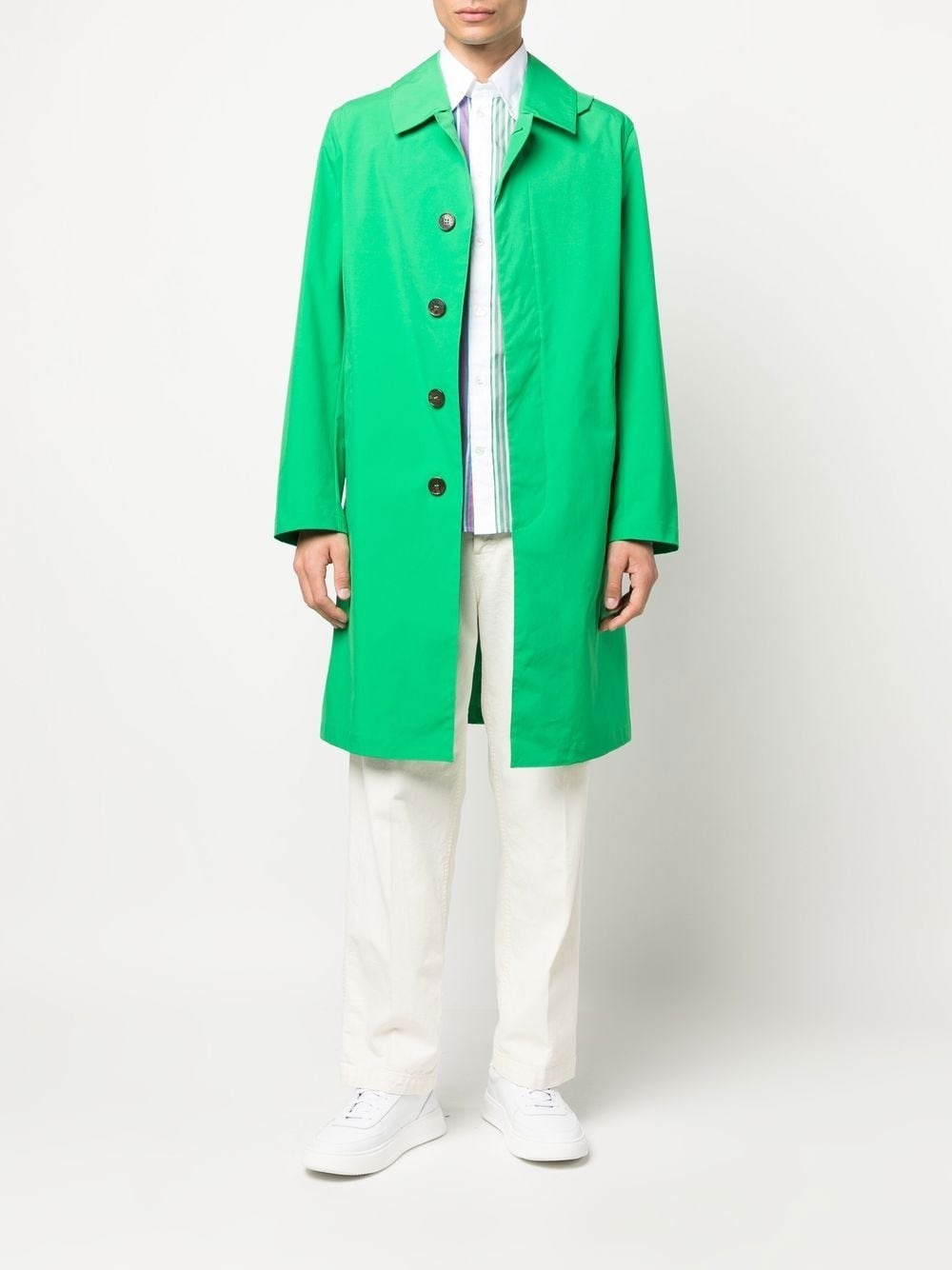 single-breasted midi coat - 2