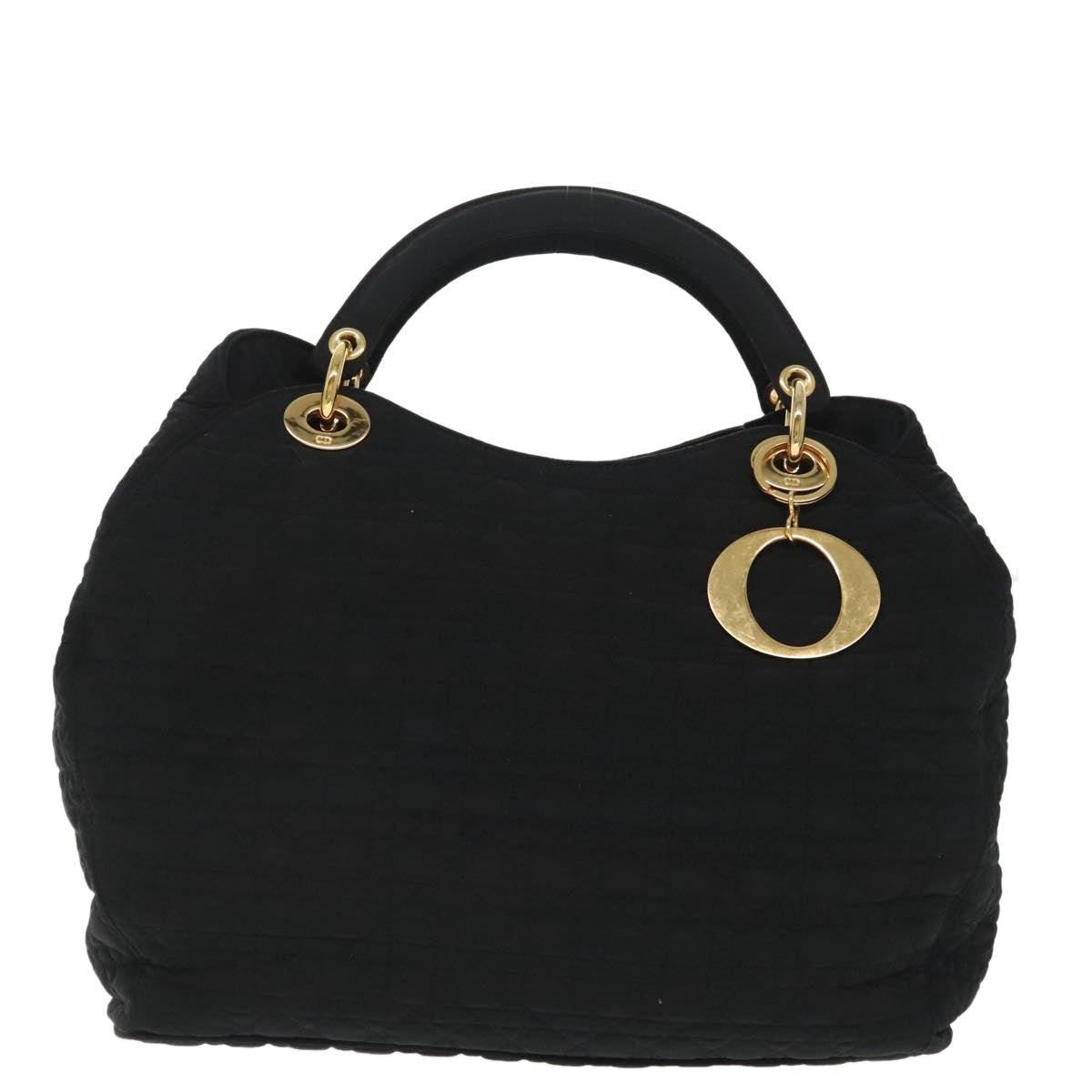 DIOR Canage Hand Bag Nylon Black Gold - 2