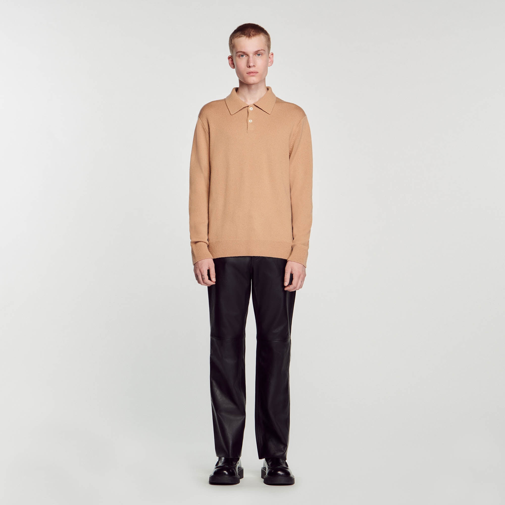 WOOL AND CASHMERE POLO SHIRT - 3