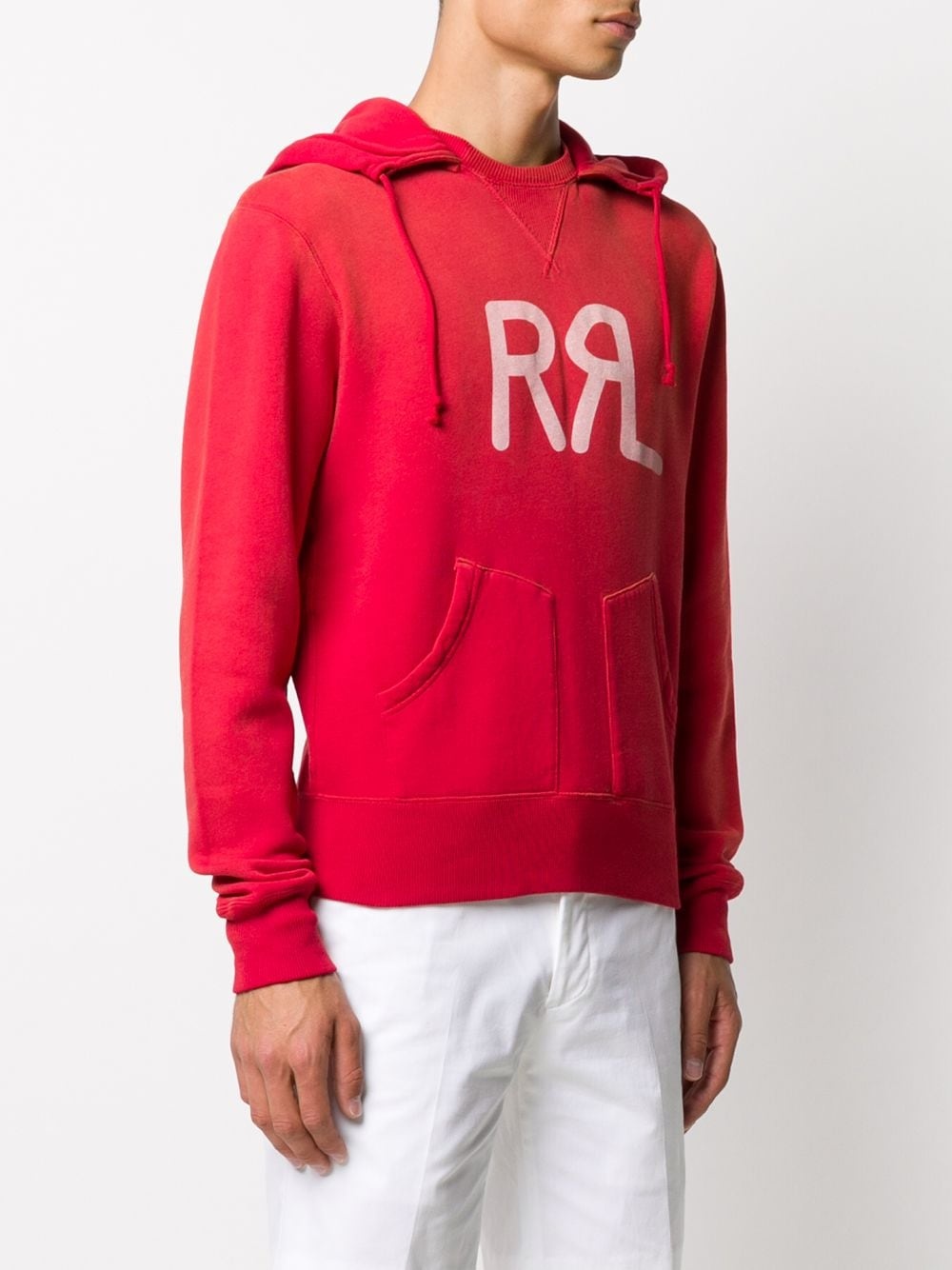 logo drawstring hoodie - 3