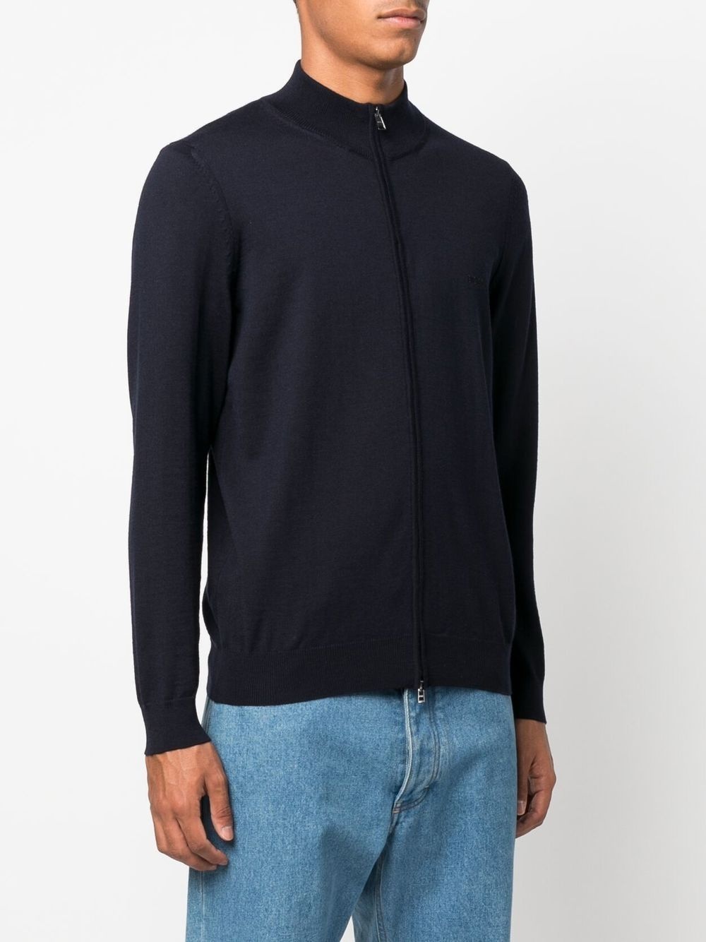 zip-up virgin-wool sweater - 3
