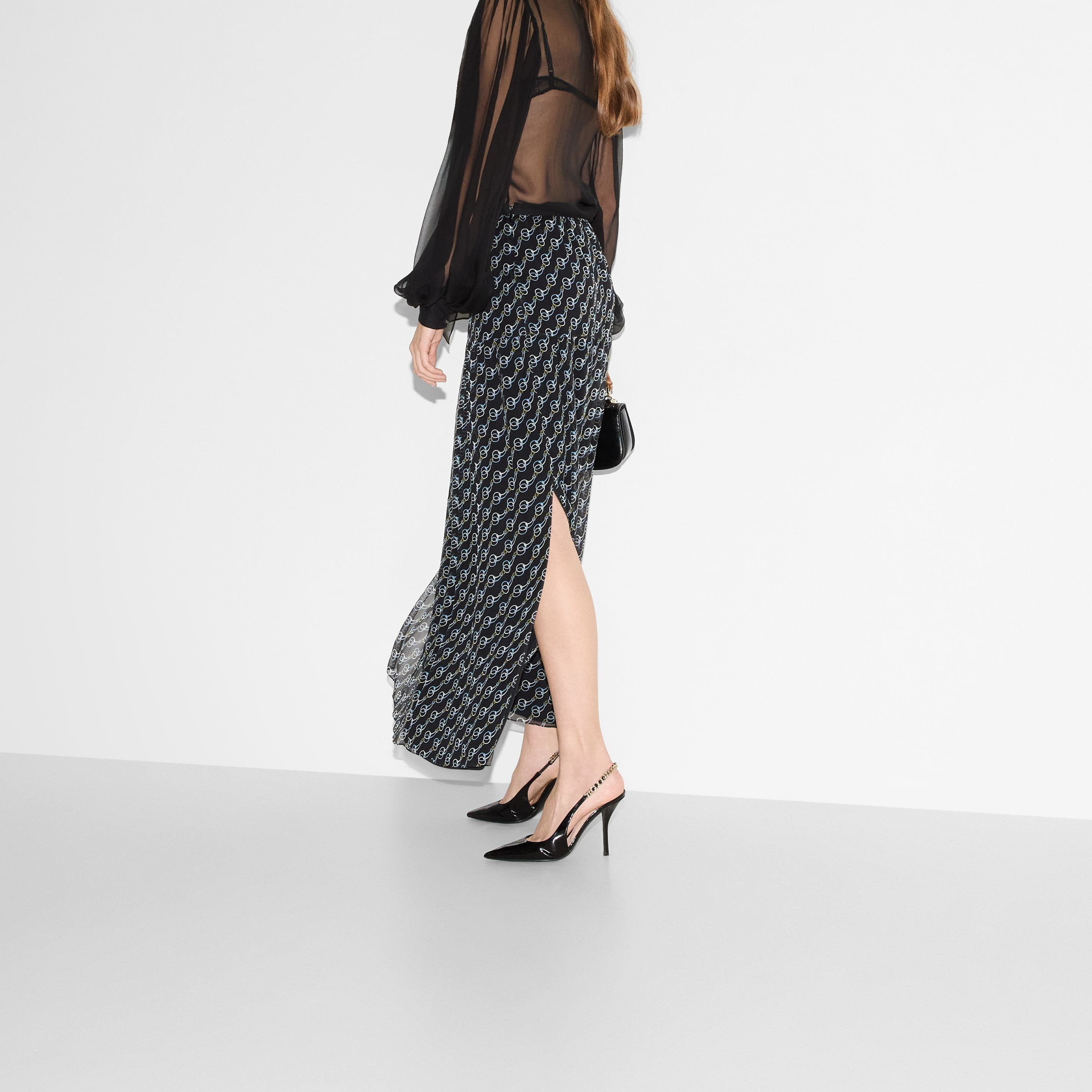 Printed silk skirt - 4