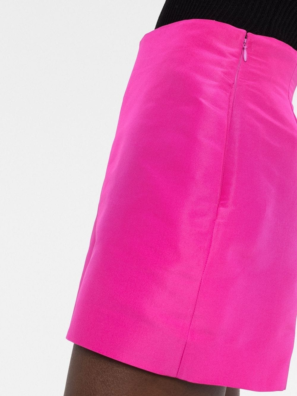 high-waisted silk shorts - 5