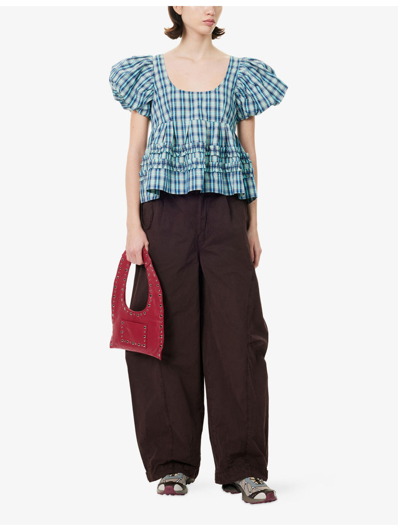 DAMSON MADDER. Summer Joy Puff-Sleeve Cotton Blouse outlook