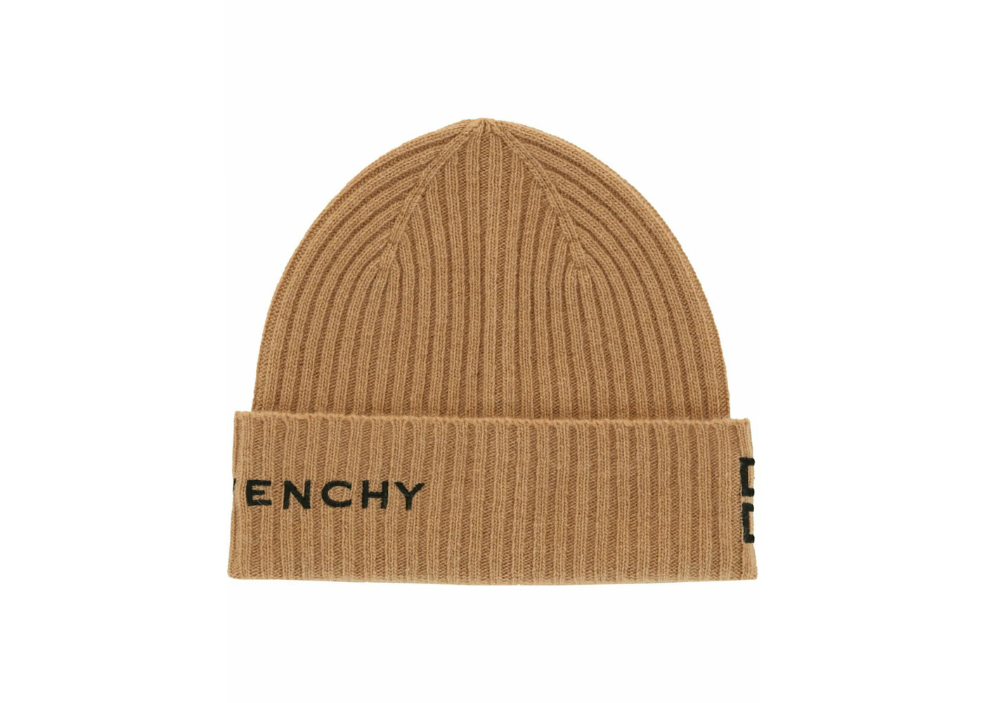Givenchy Ribbed 4G Wool Blend Beanie Desert Black - 3