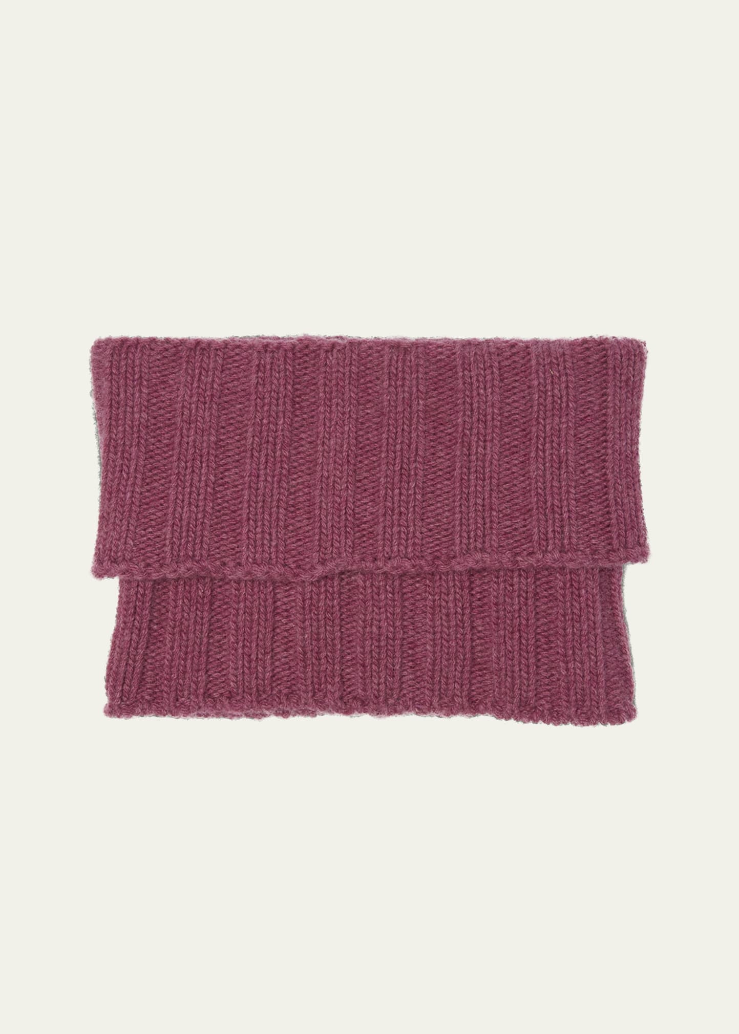 Men's Ribbed Logo Turtleneck Scarf - 1