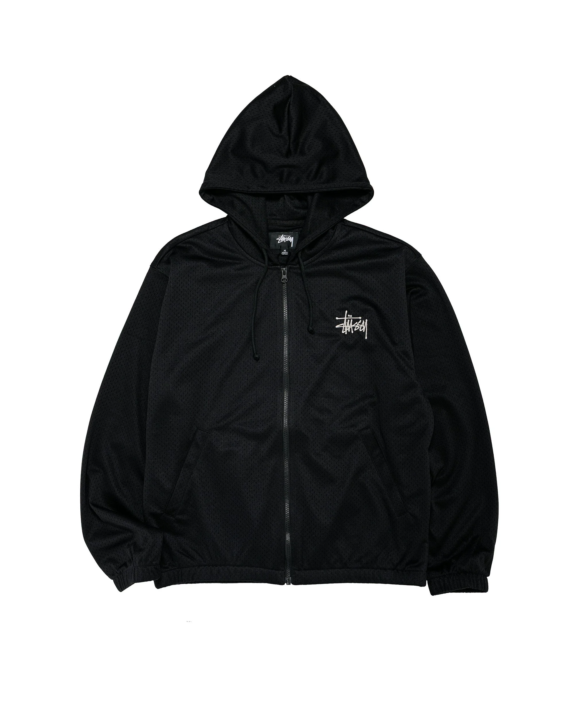 Stüssy Athletic Mesh Zip Hood Black - 1