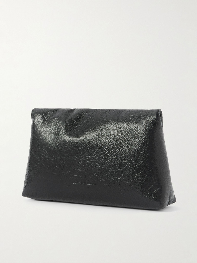 Medium textured-leather clutch Black 3