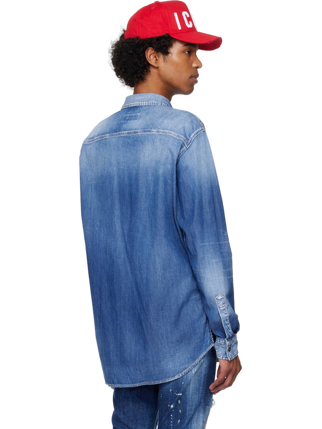 Blue Dan Worker Pocket Denim Shirt - 3