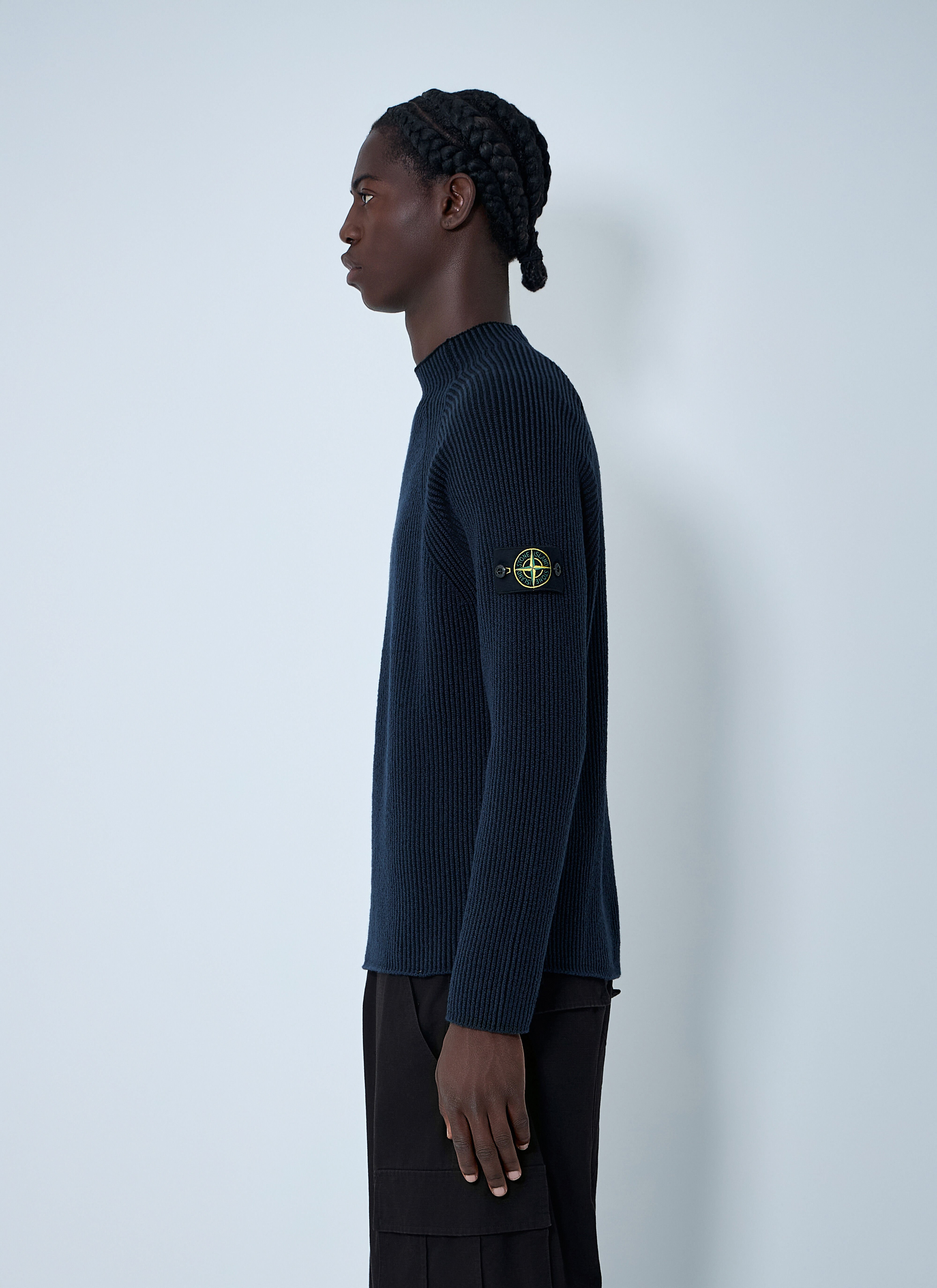 Rib Logo Patch Sweater - 3