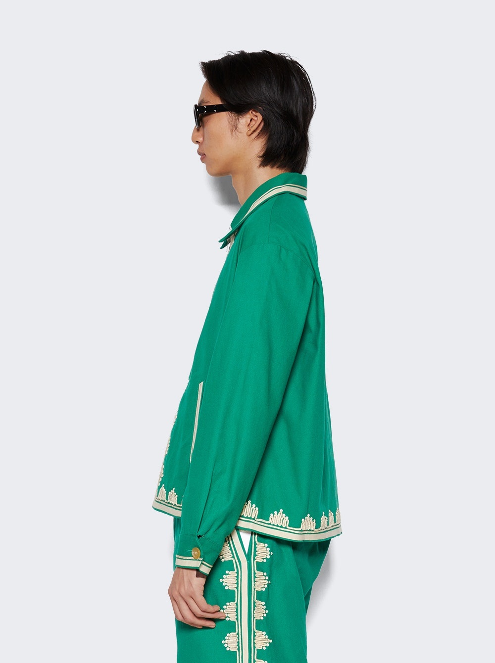 Ripple Applique Jacket Green - 4