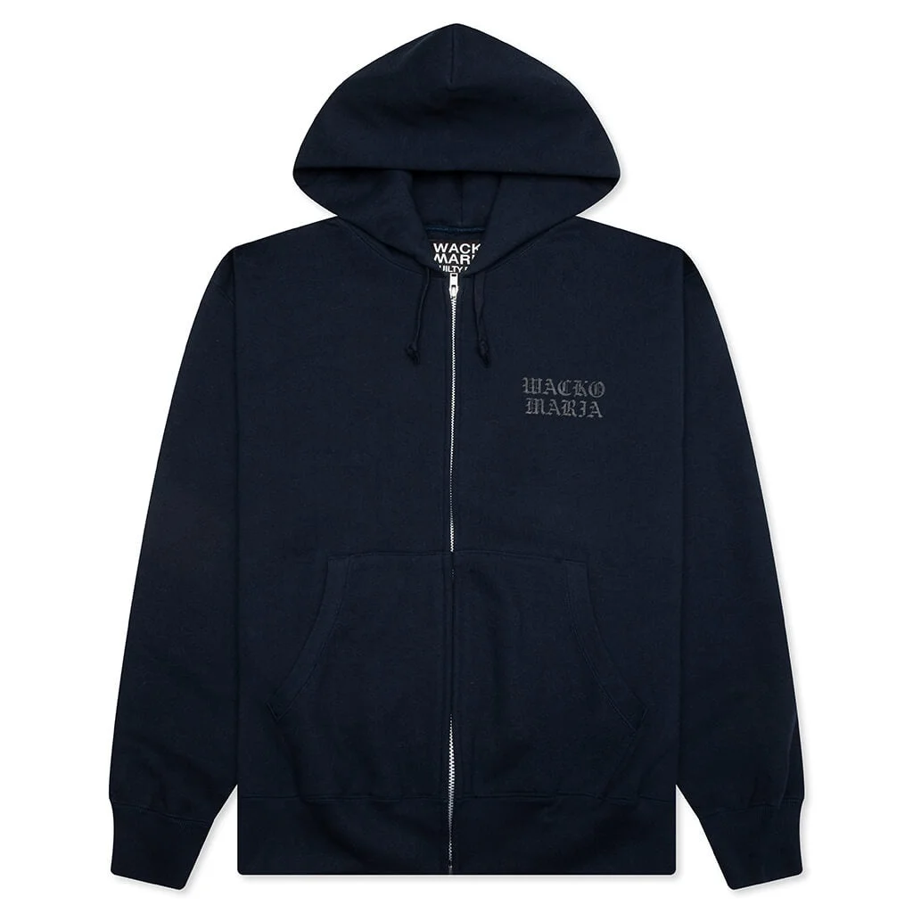 HEAVYWEIGHT FULL ZIP HOODED SWEATSHIRT TYPE 2 - NAVY - 1