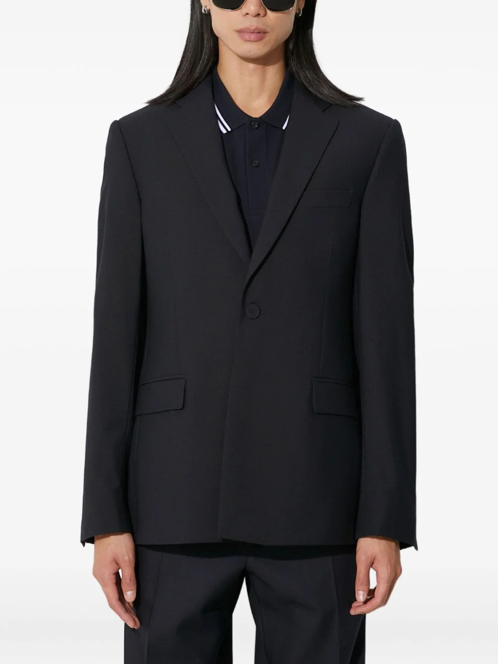 single-button blazer - 1