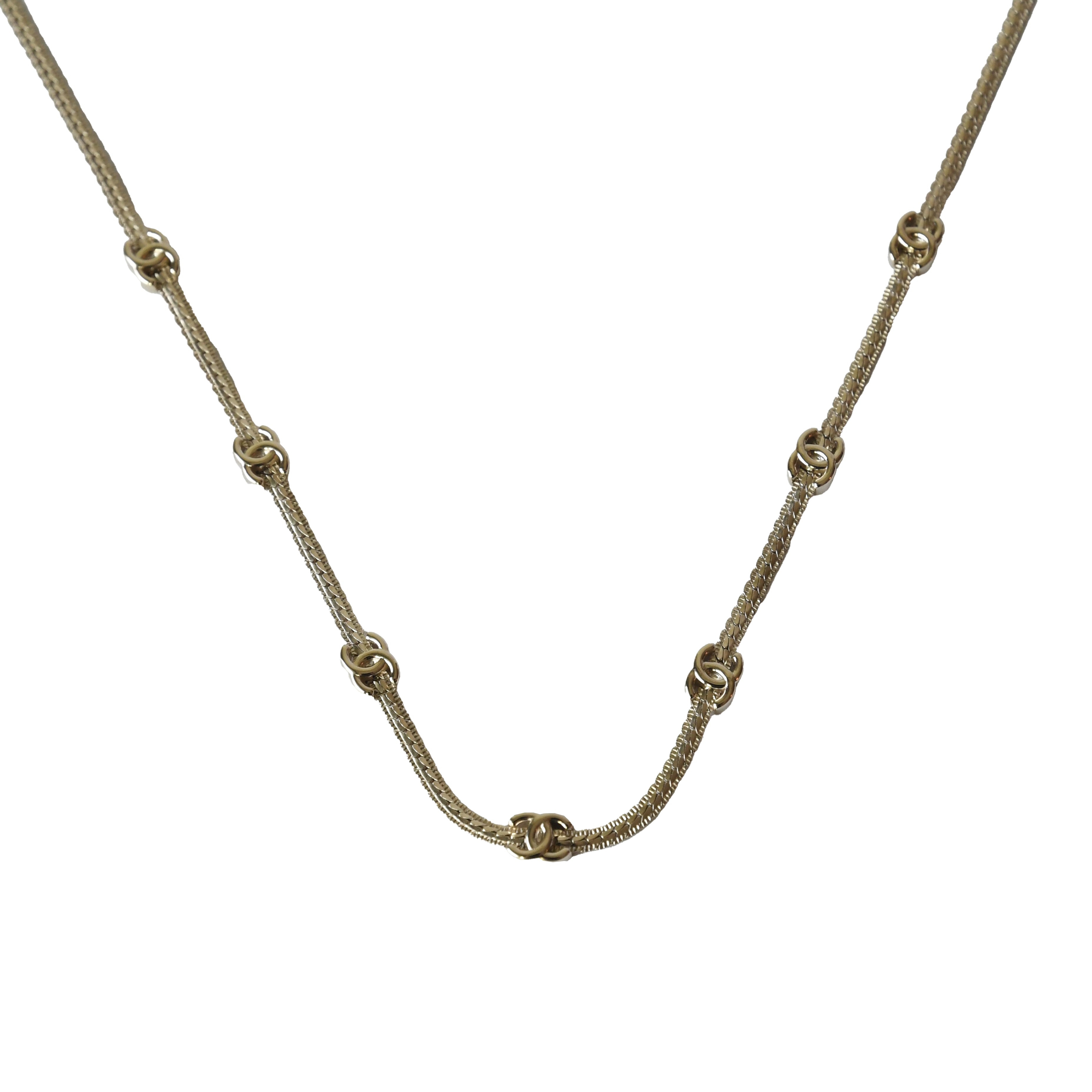 Chanel Seven Metal CC Choker Necklace Gold - 2