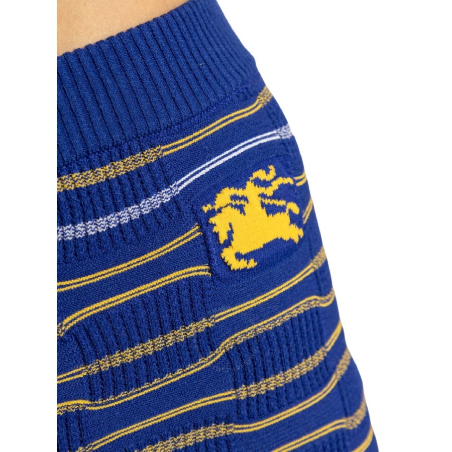 Burberry Striped Knitted Mini Cotton-Blend Shorts - 4