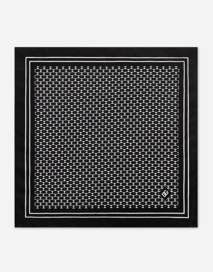 Printed silk pocket square - 1
