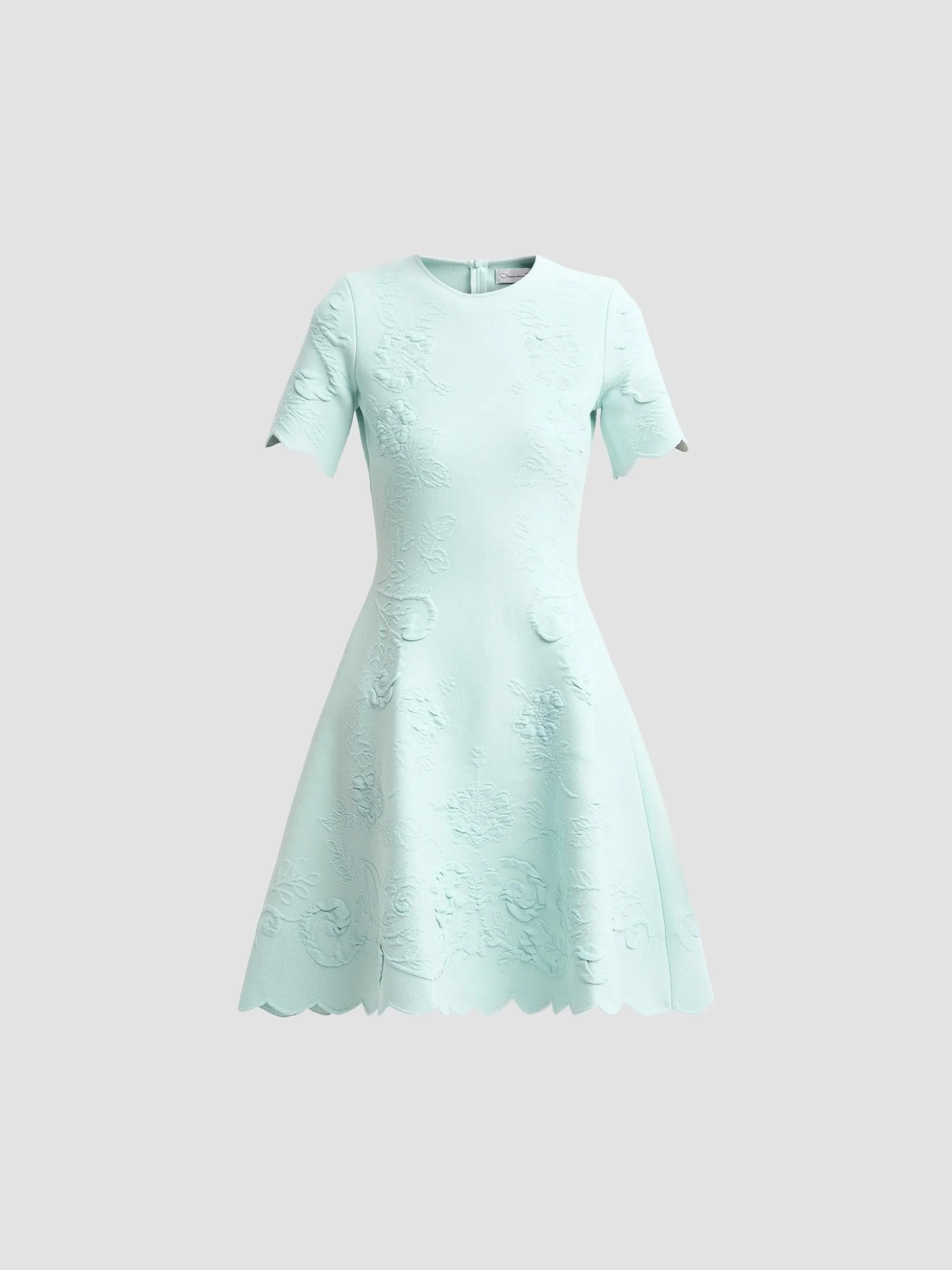 Women's Tonal Hibiscus Circle Artwork Knit Dress - Saltwater - 1