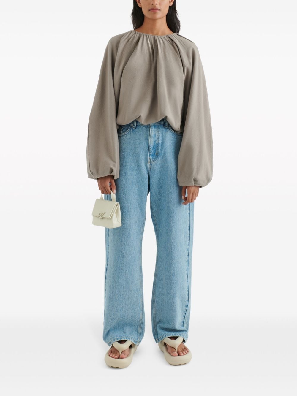 Sade gathered cotton top - 2