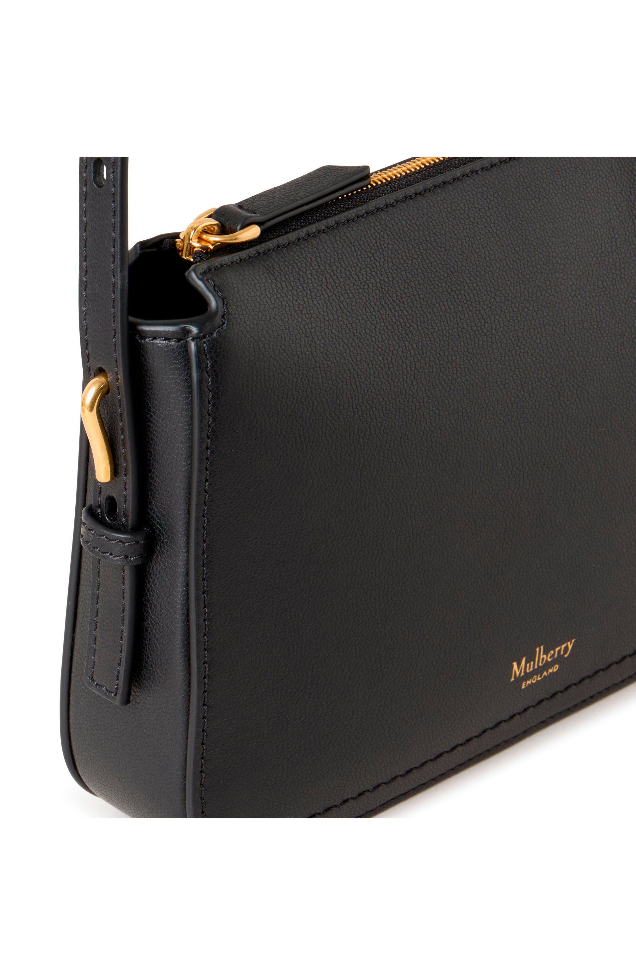Mulberry Clovelly Leather Crossbody Bag in Black at Nordstrom - 6