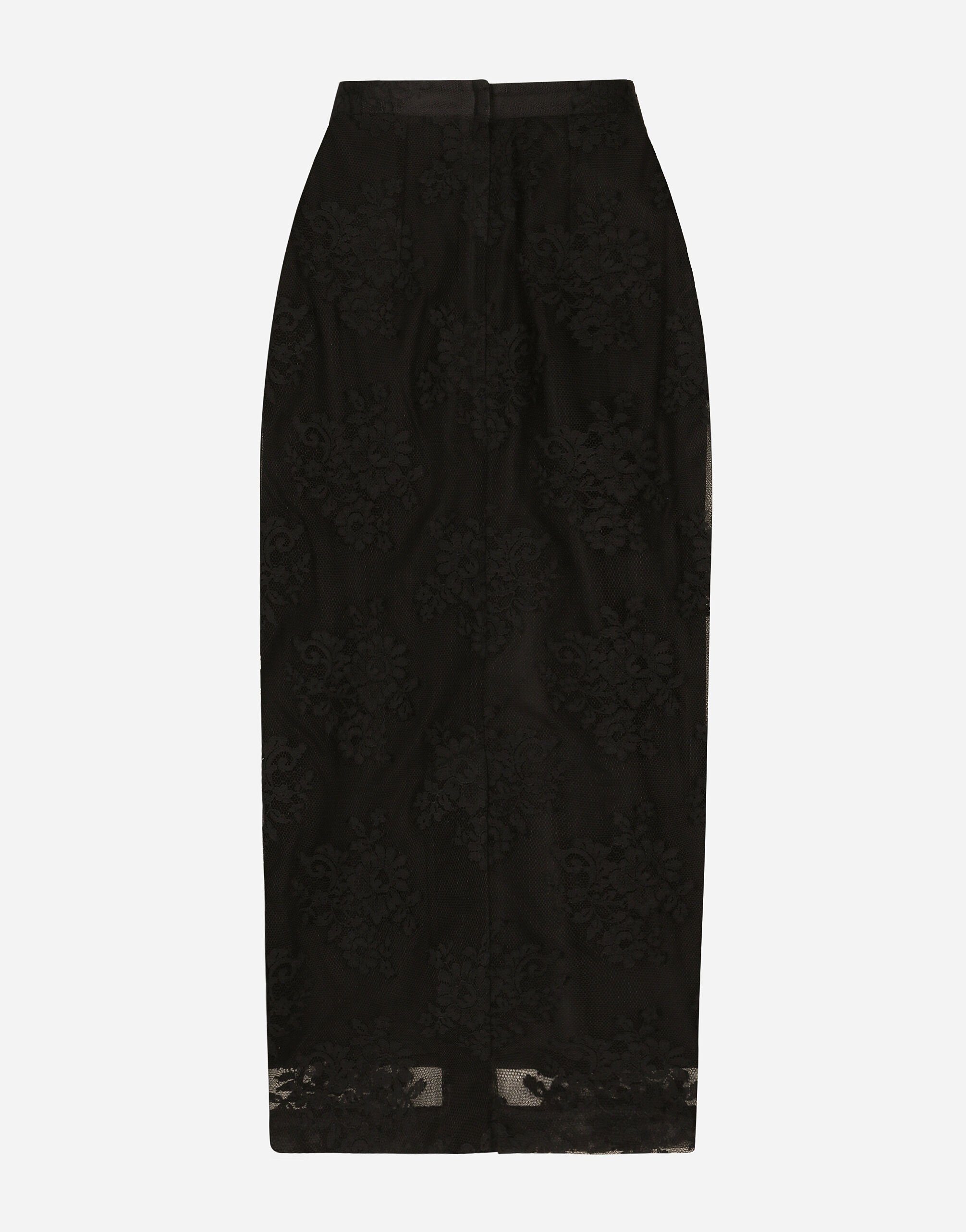 Lace pencil skirt with slit - 2