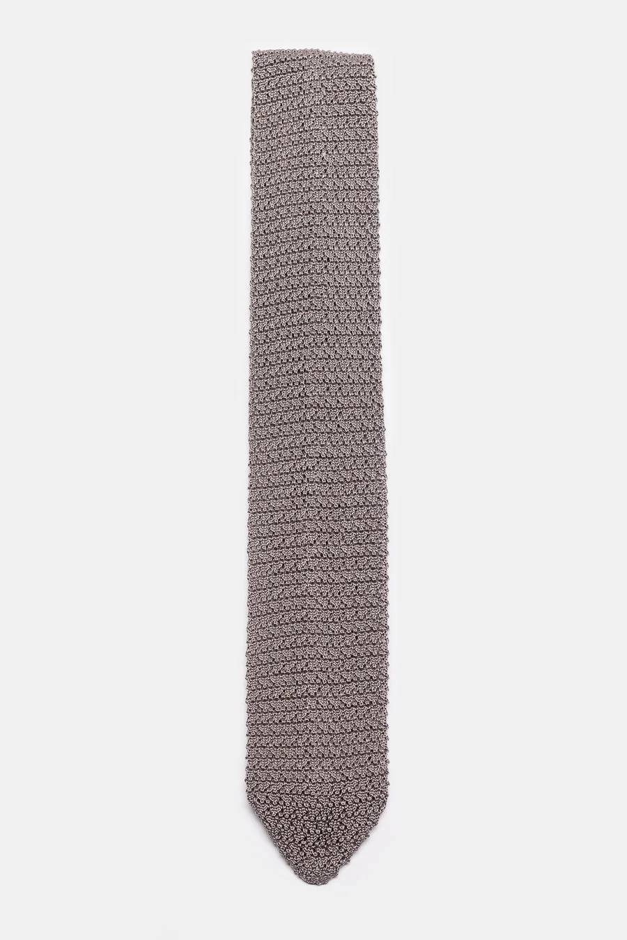 Formal Tie in Grey Open Knit - 1