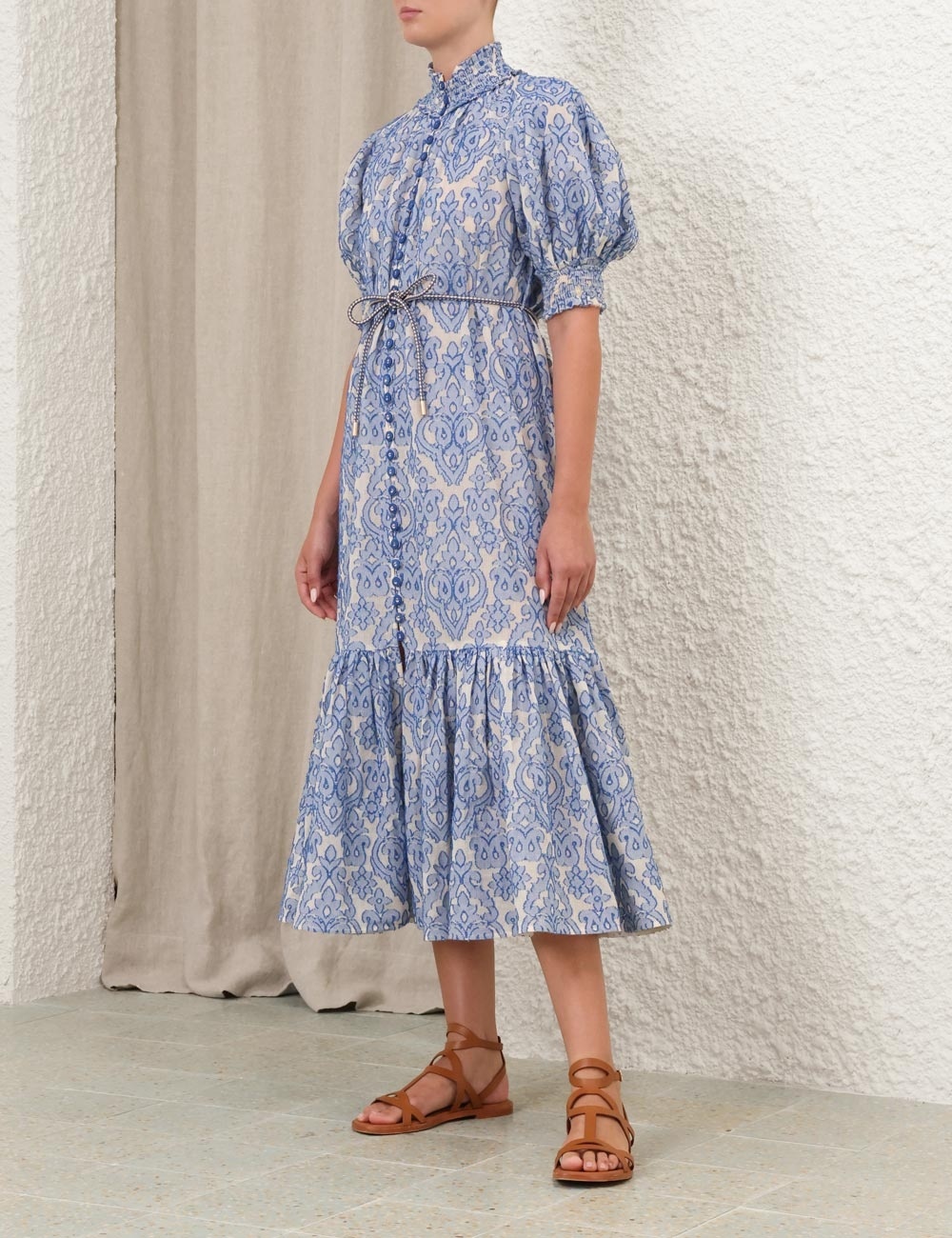 【Zimmermann】Wylie Lantern printed cotton midi dress Zimmermann Wylie Lantern Cotton Midi-Dress | Saks Fifth Avenue