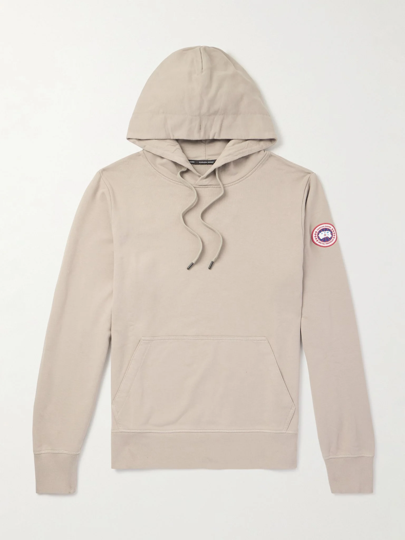 Huron Logo-Appliquéd Organic Cotton-Jersey Hoodie Gray - 1