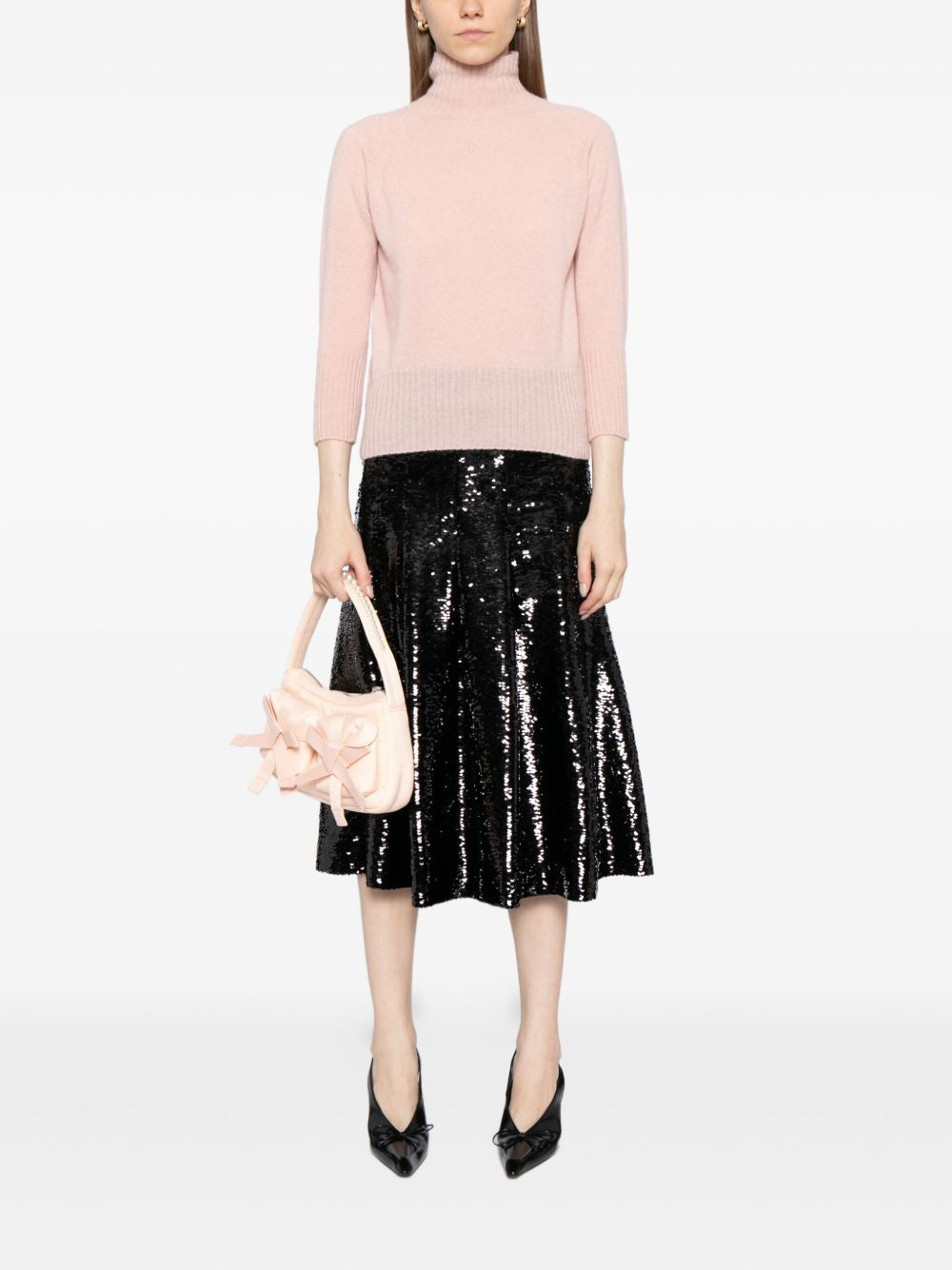 cashmere turtleneck top - 2