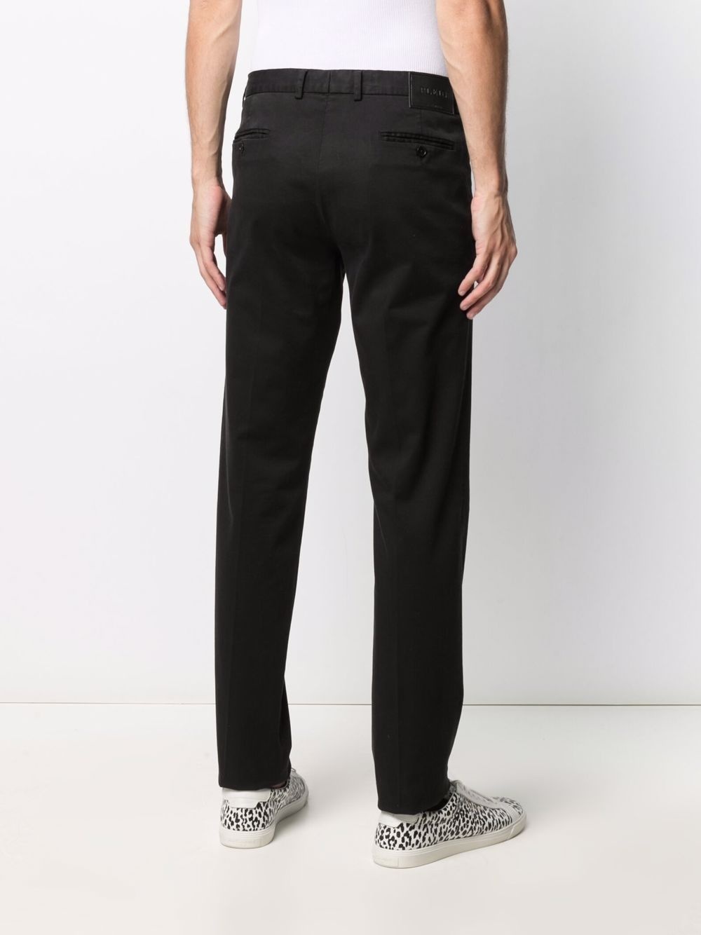 zip-detail chino trousers - 4