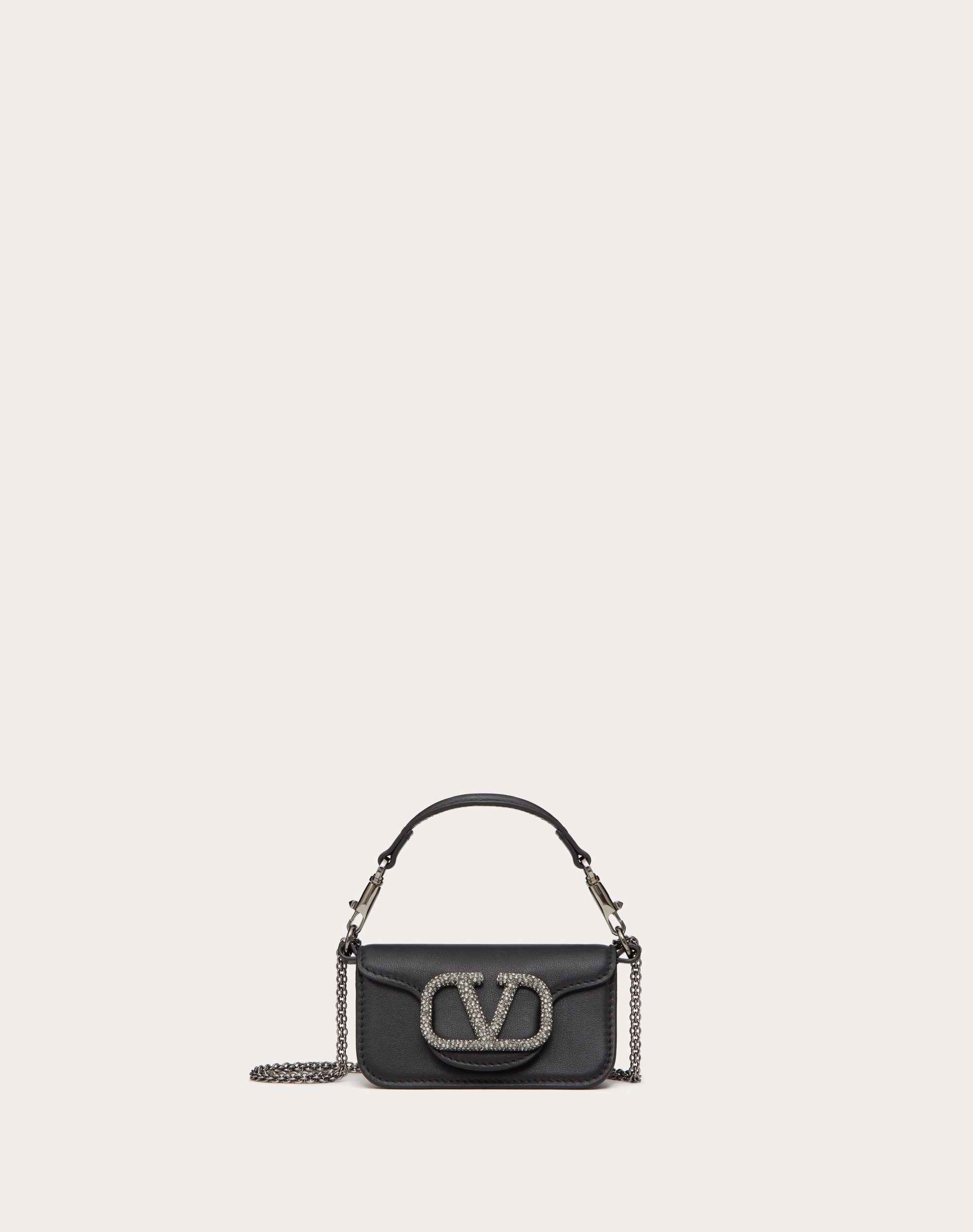 VALENTINO GARAVANI LOCÒ MICRO BAG WITH CHAIN AND JEWEL LOGO - 1