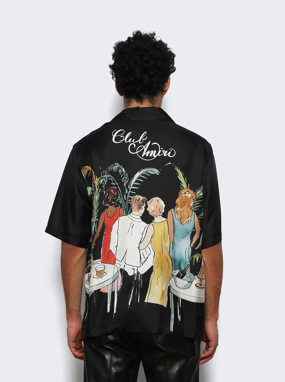 Bar Scene Bowling Shirt Black - 4